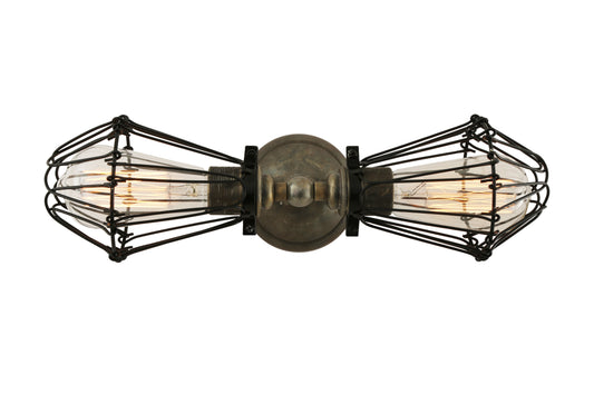 Praia Vintage Double Cage Wall Light