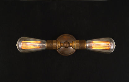 Lome Vintage Double Bare Bulb Wall Light