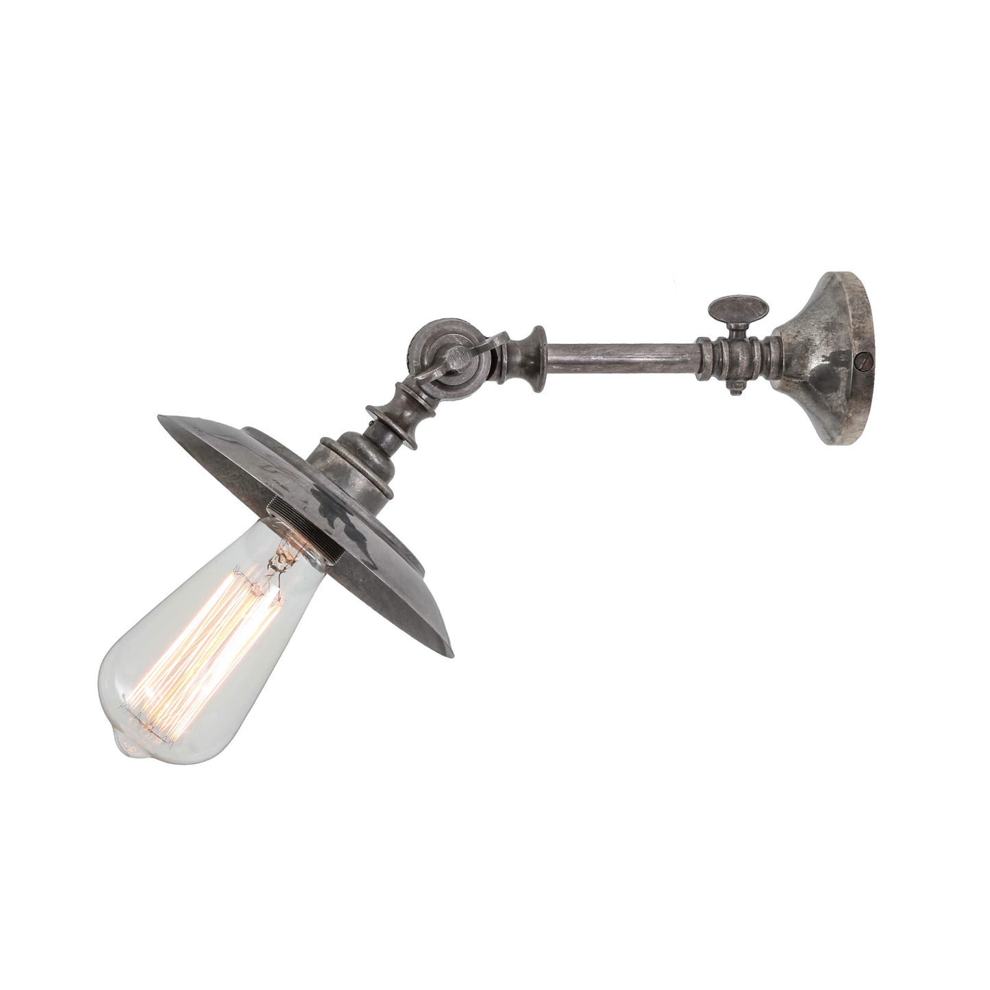 Porter Adjustable Industrial Brass Wall Light