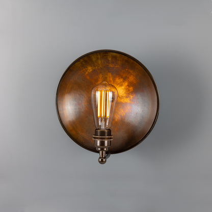 Chulainn Industrial Brass Dish Wall Light