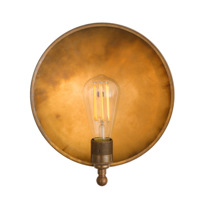 Chulainn Industrial Brass Dish Wall Light