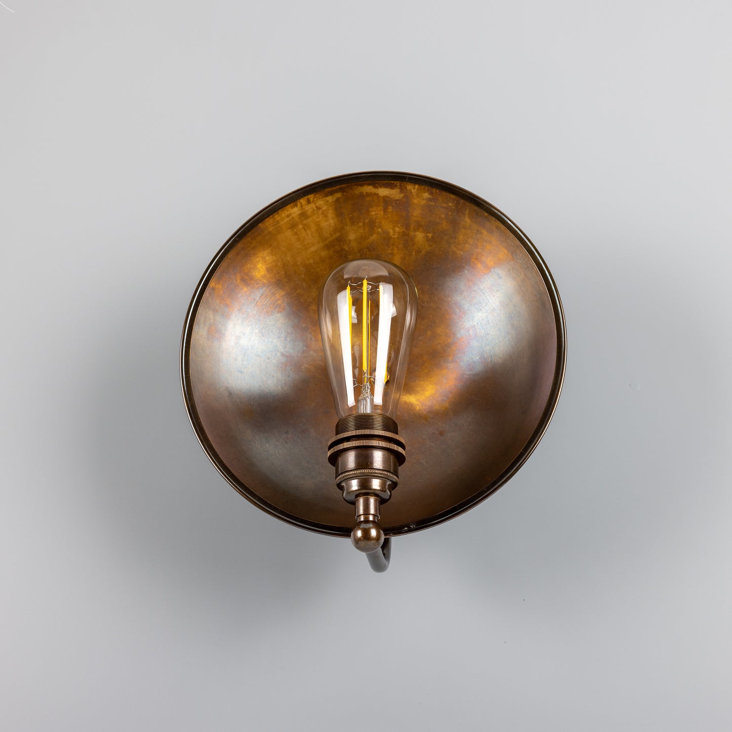 Chulainn Industrial Brass Dish Wall Light