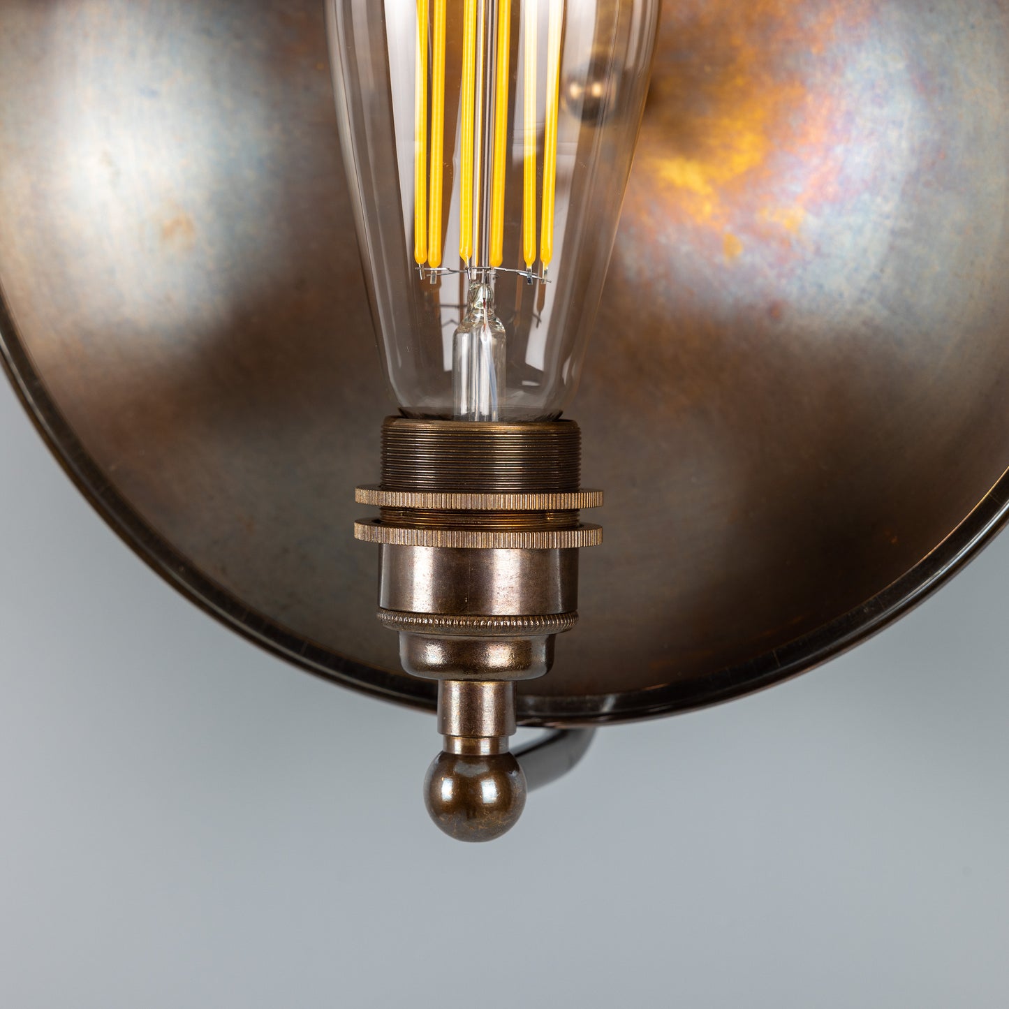 Chulainn Industrial Brass Dish Wall Light