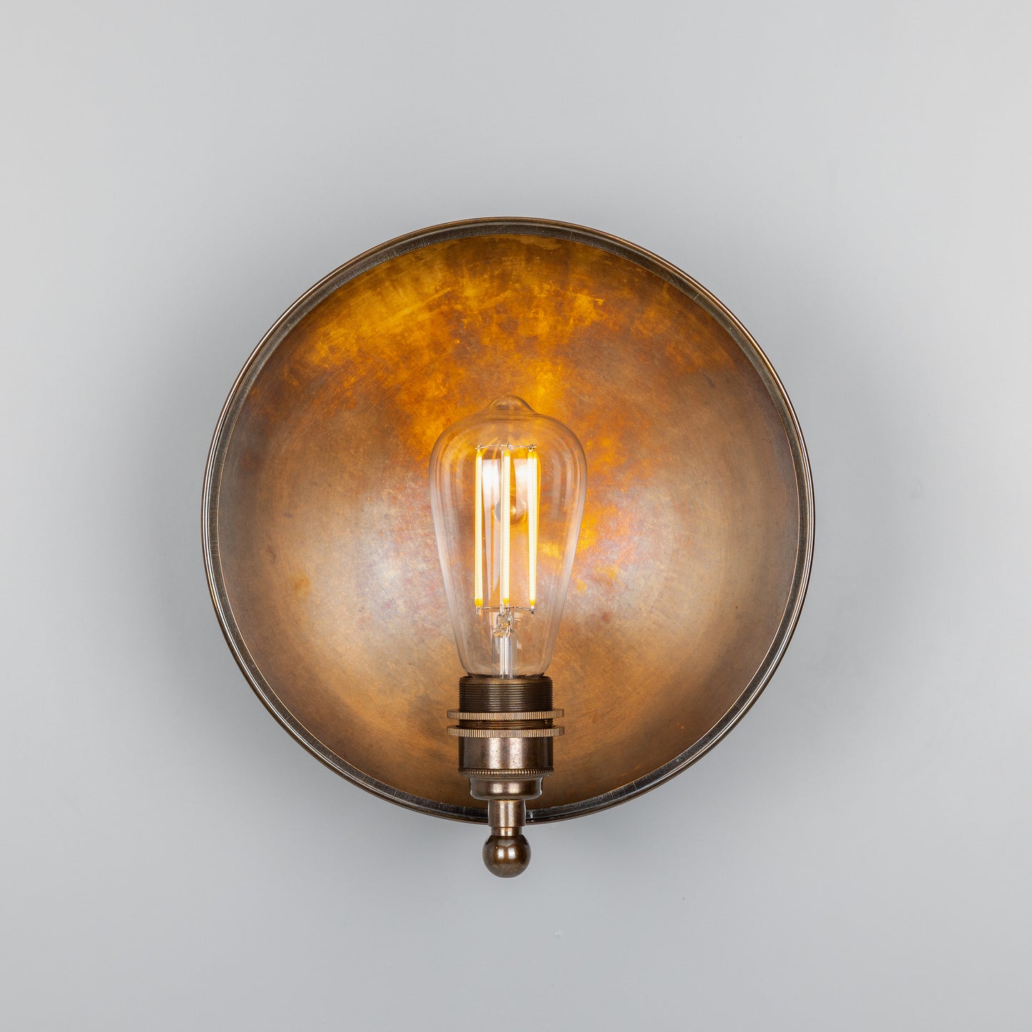 Chulainn Industrial Brass Dish Wall Light