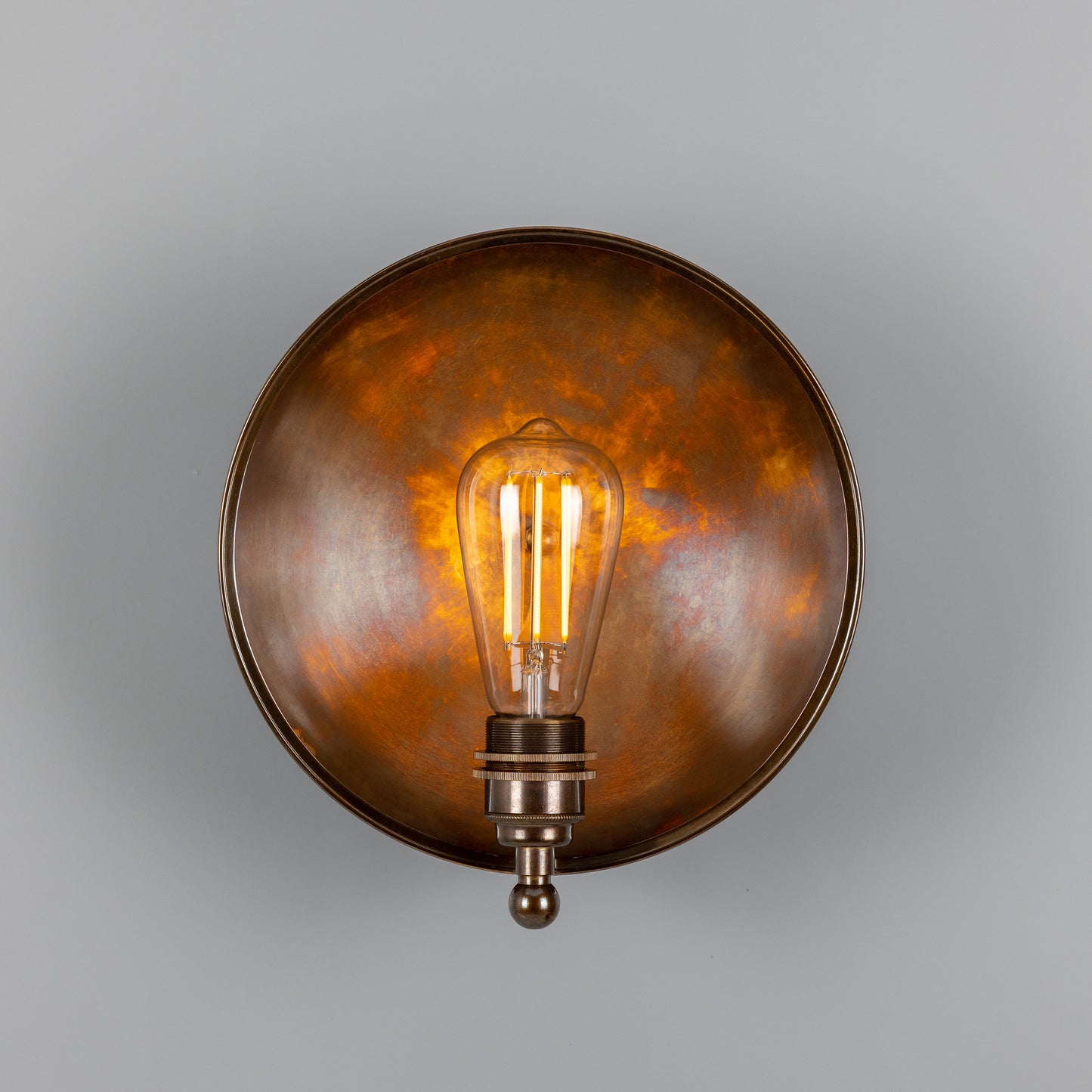 Chulainn Industrial Brass Dish Wall Light