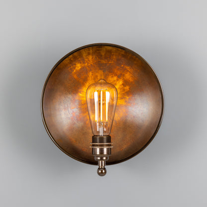 Chulainn Industrial Brass Dish Wall Light