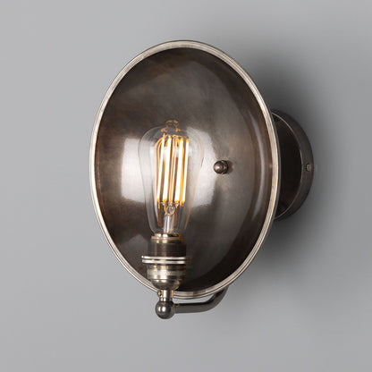 Chulainn Industrial Brass Dish Wall Light