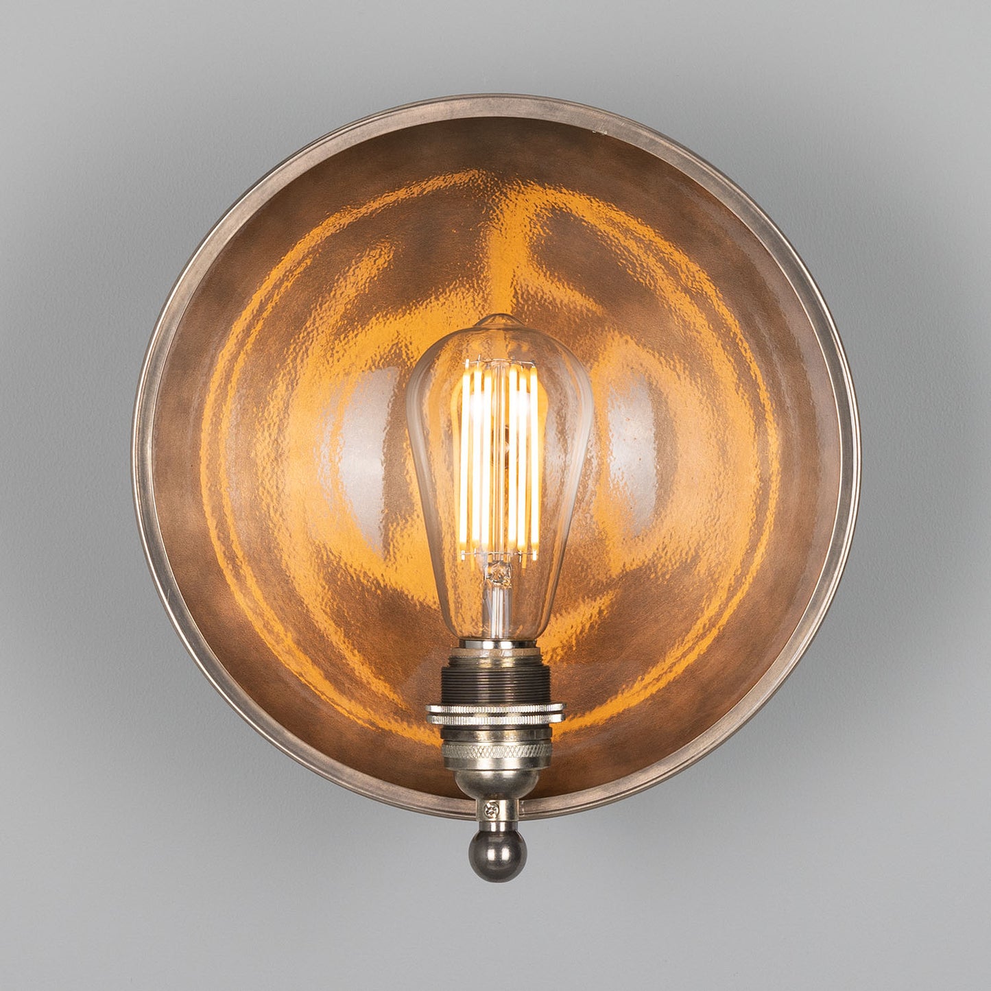 Chulainn Industrial Brass Dish Wall Light