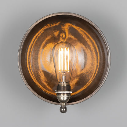 Chulainn Industrial Brass Dish Wall Light