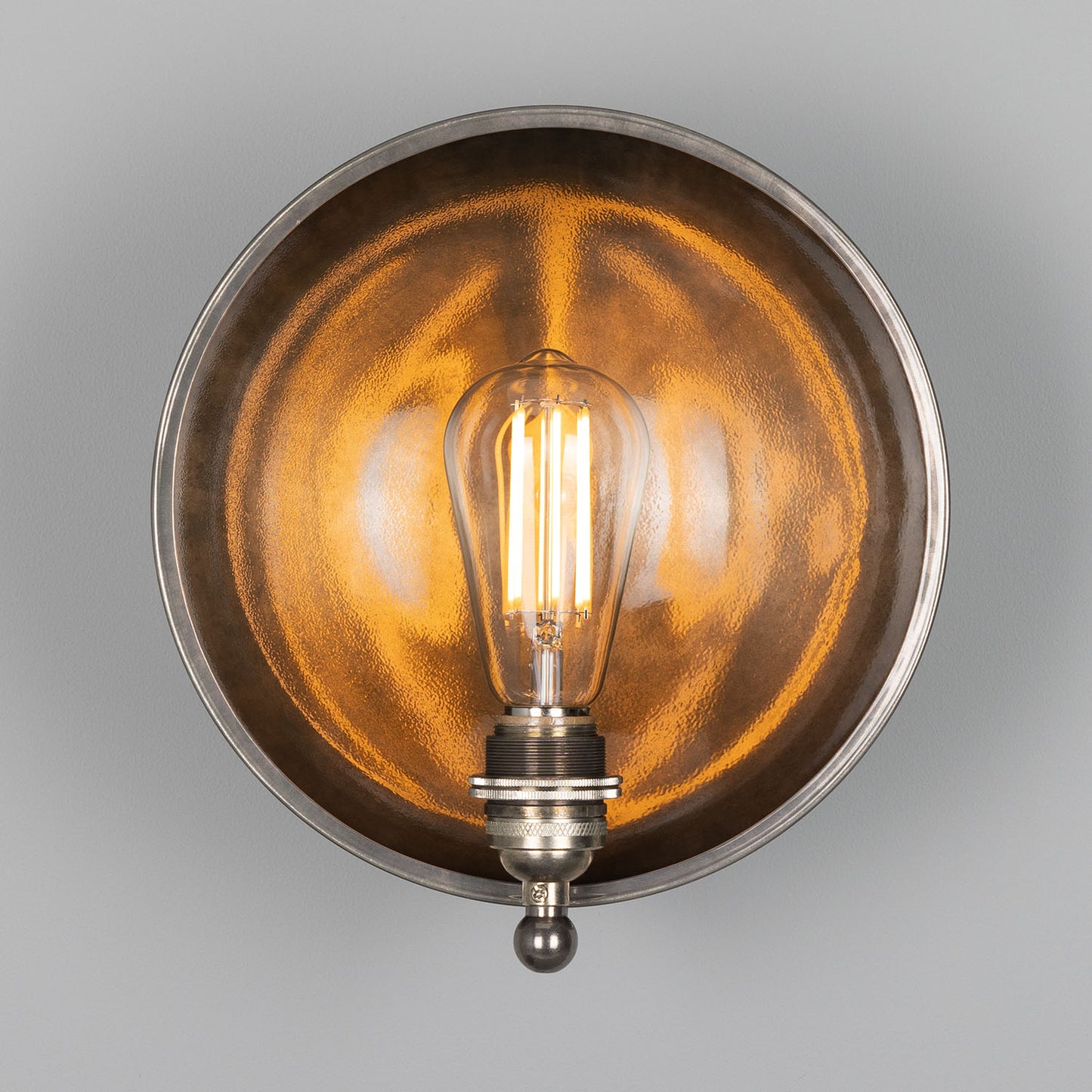 Chulainn Industrial Brass Dish Wall Light