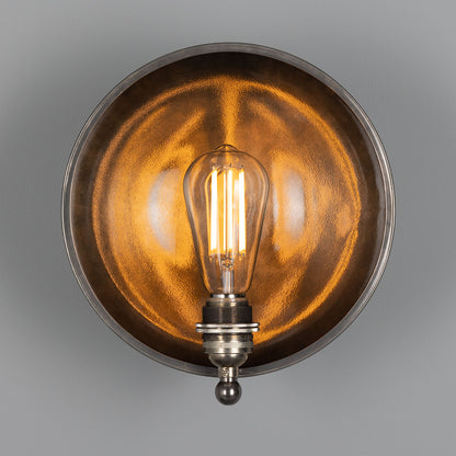 Chulainn Industrial Brass Dish Wall Light