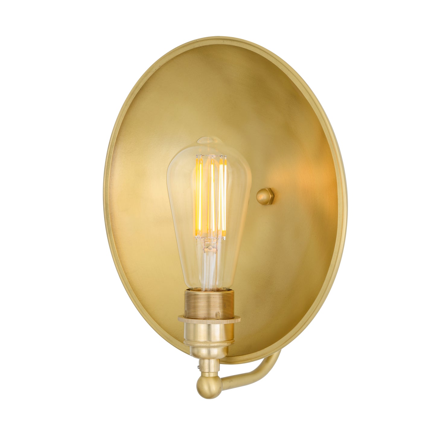 Chulainn Industrial Brass Dish Wall Light