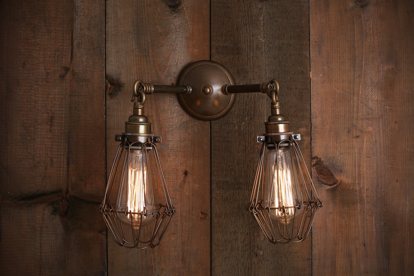 Rigo Double Cage Vintage Wall Light