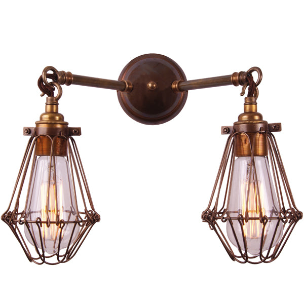 Rigo Double Cage Vintage Wall Light