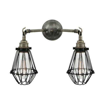 Rigo Double Cage Vintage Wall Light