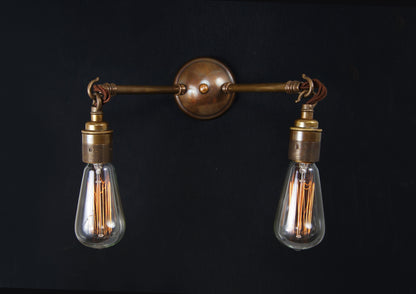 Arrigo Double Bare Bulb Wall Light