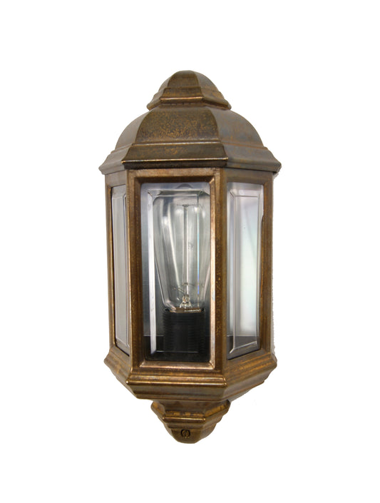 Brent Traditional Antique Brass Outdoor Wall Light