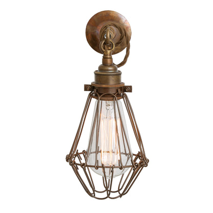 Edom Industrial Cage Wall Light on Hook