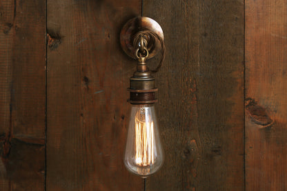 Rehau Industrial Bare Bulb Wall Light on Hook