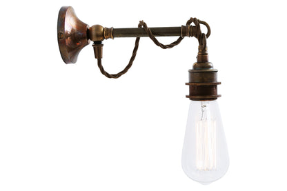 Rehau Industrial Bare Bulb Wall Light on Hook