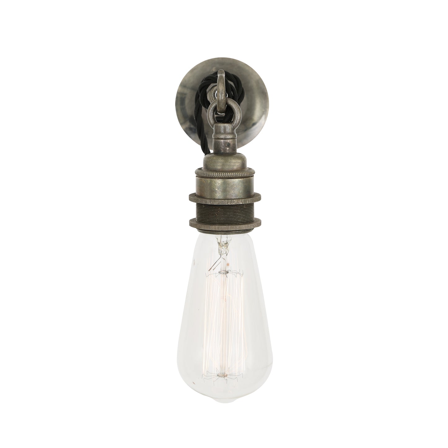 Rehau Industrial Bare Bulb Wall Light on Hook