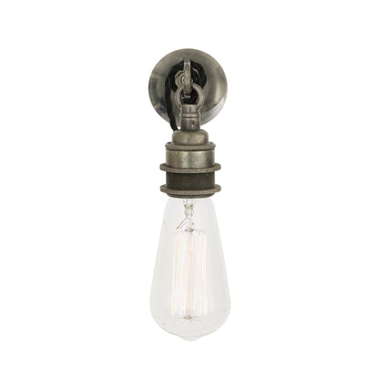 Rehau Industrial Bare Bulb Wall Light on Hook