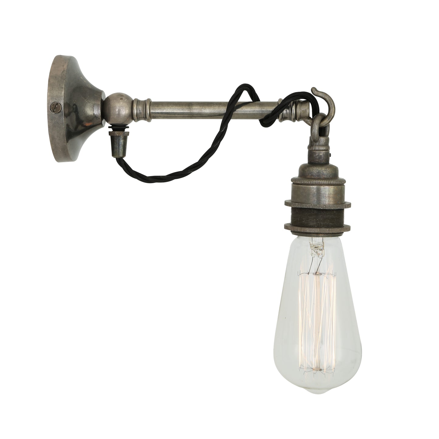 Rehau Industrial Bare Bulb Wall Light on Hook