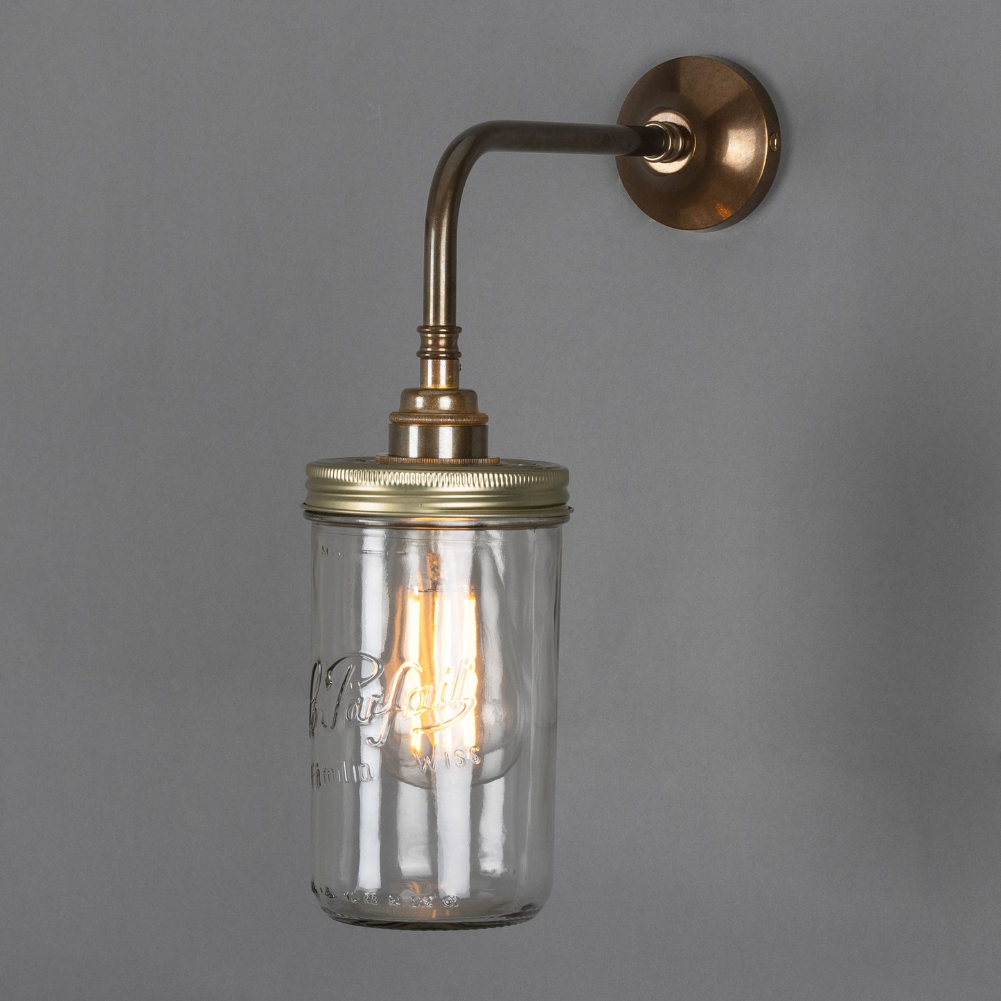 Vintage Jam Jar Glass Wall Light
