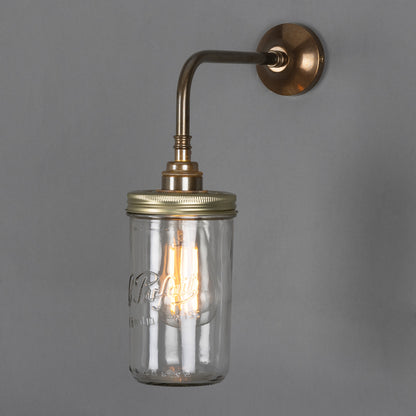 Vintage Jam Jar Glass Wall Light