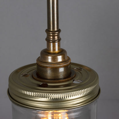 Vintage Jam Jar Glass Wall Light