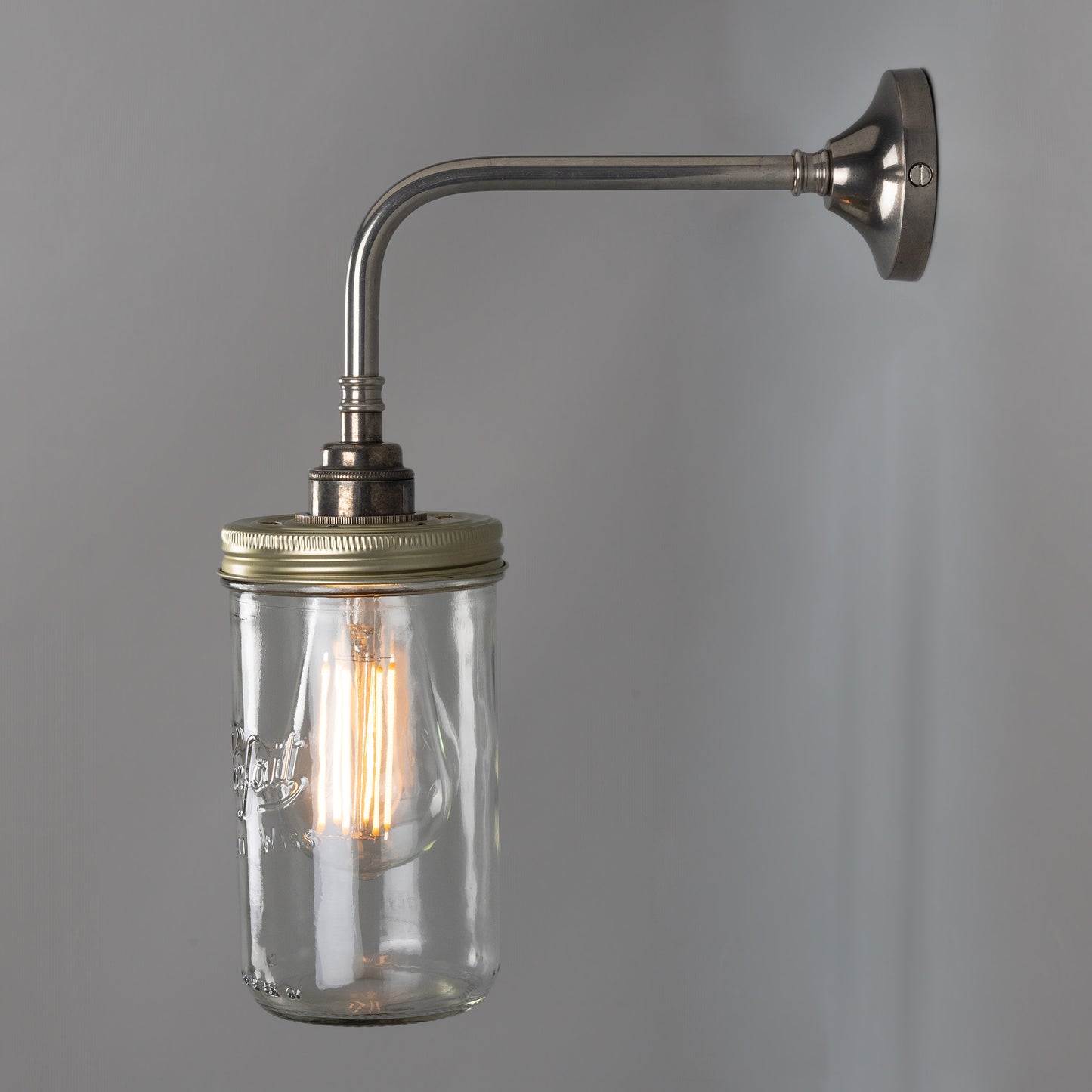 Vintage Jam Jar Glass Wall Light