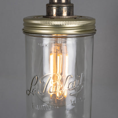 Vintage Jam Jar Glass Wall Light
