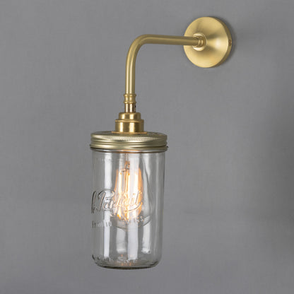 Vintage Jam Jar Glass Wall Light