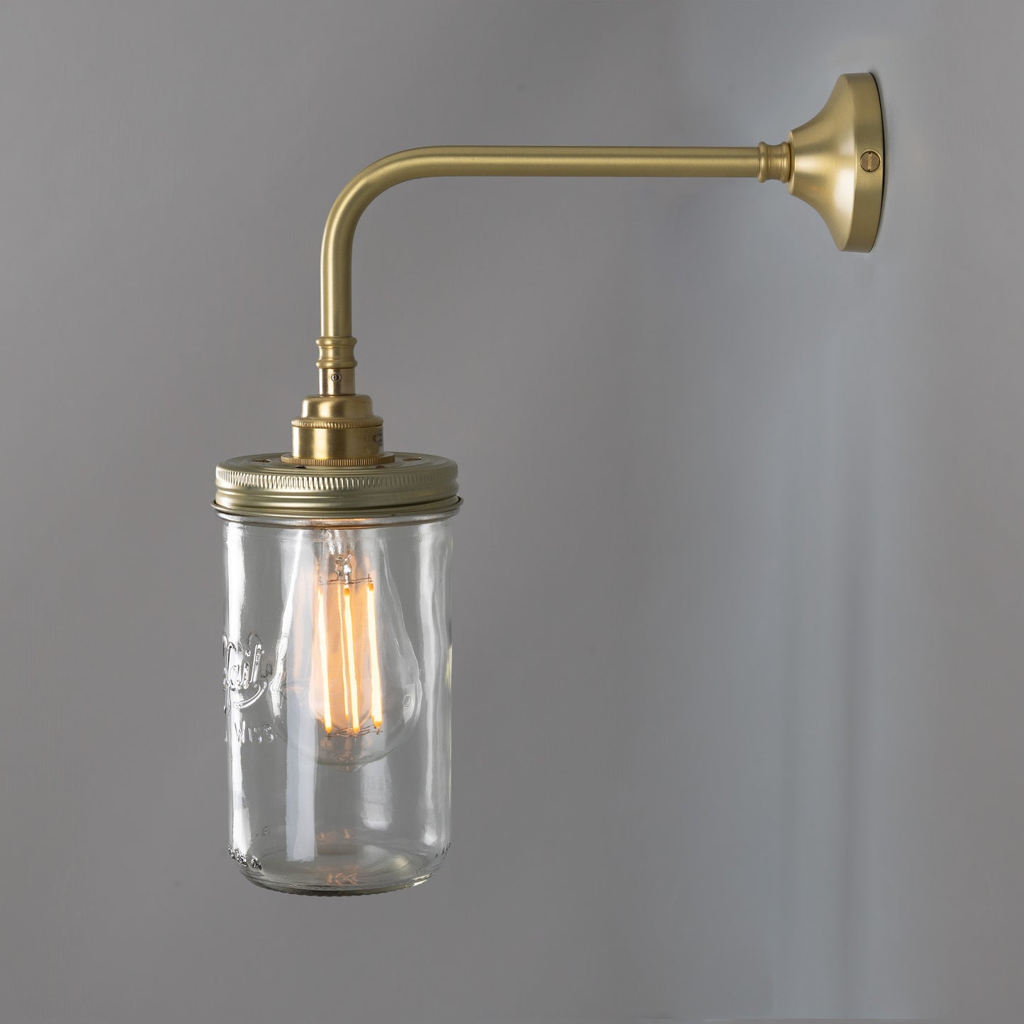 Vintage Jam Jar Glass Wall Light