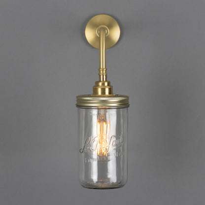 Vintage Jam Jar Glass Wall Light