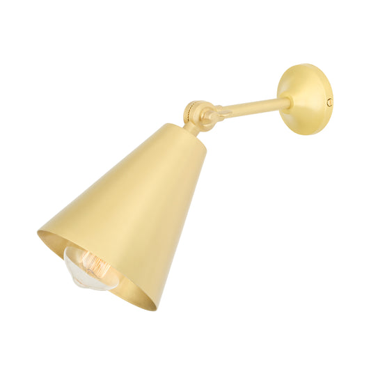 Moya Adjustable Brass Cone Wall Light