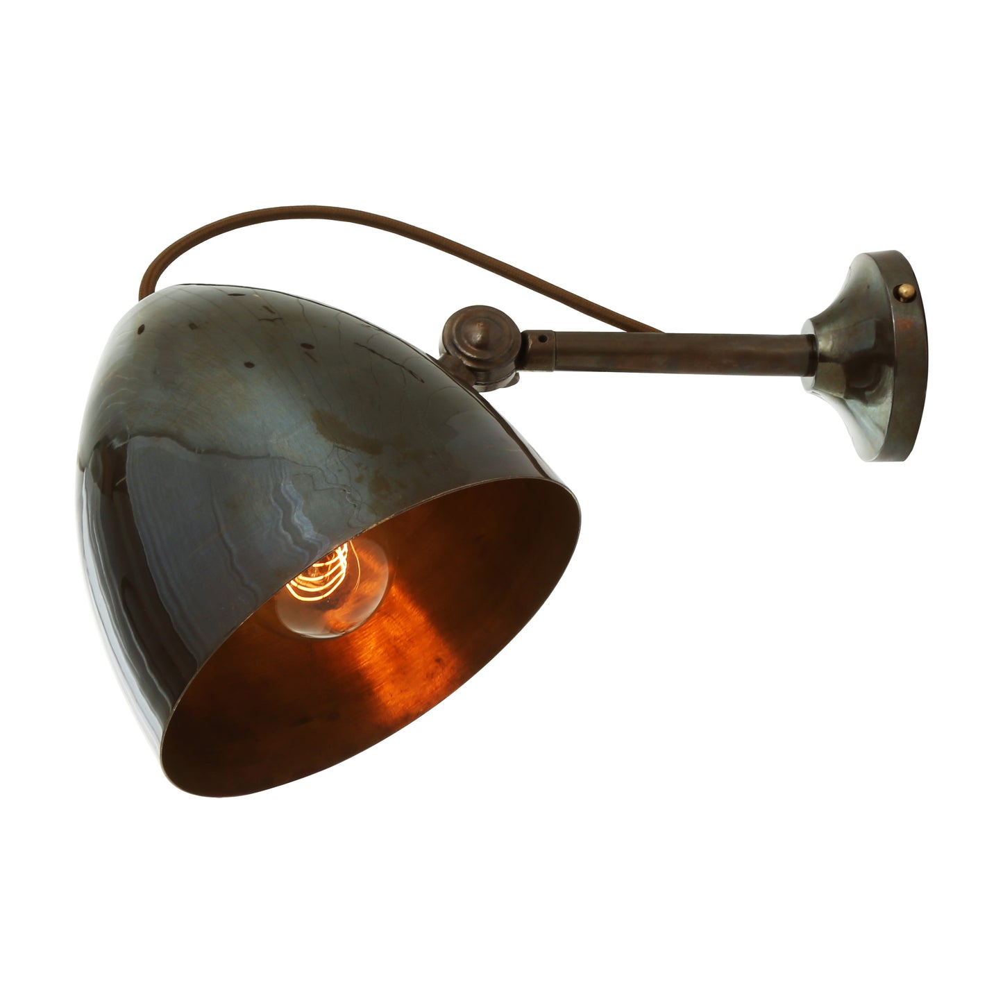 Quito Adjustable Brass Cone Wall Light