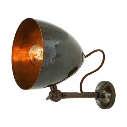 Quito Adjustable Brass Cone Wall Light