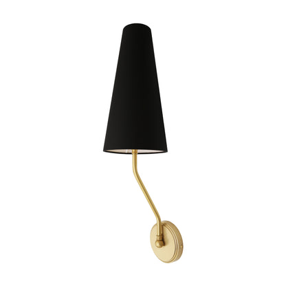Rhyl Slendor Wall Light with Tall Fabric Shade