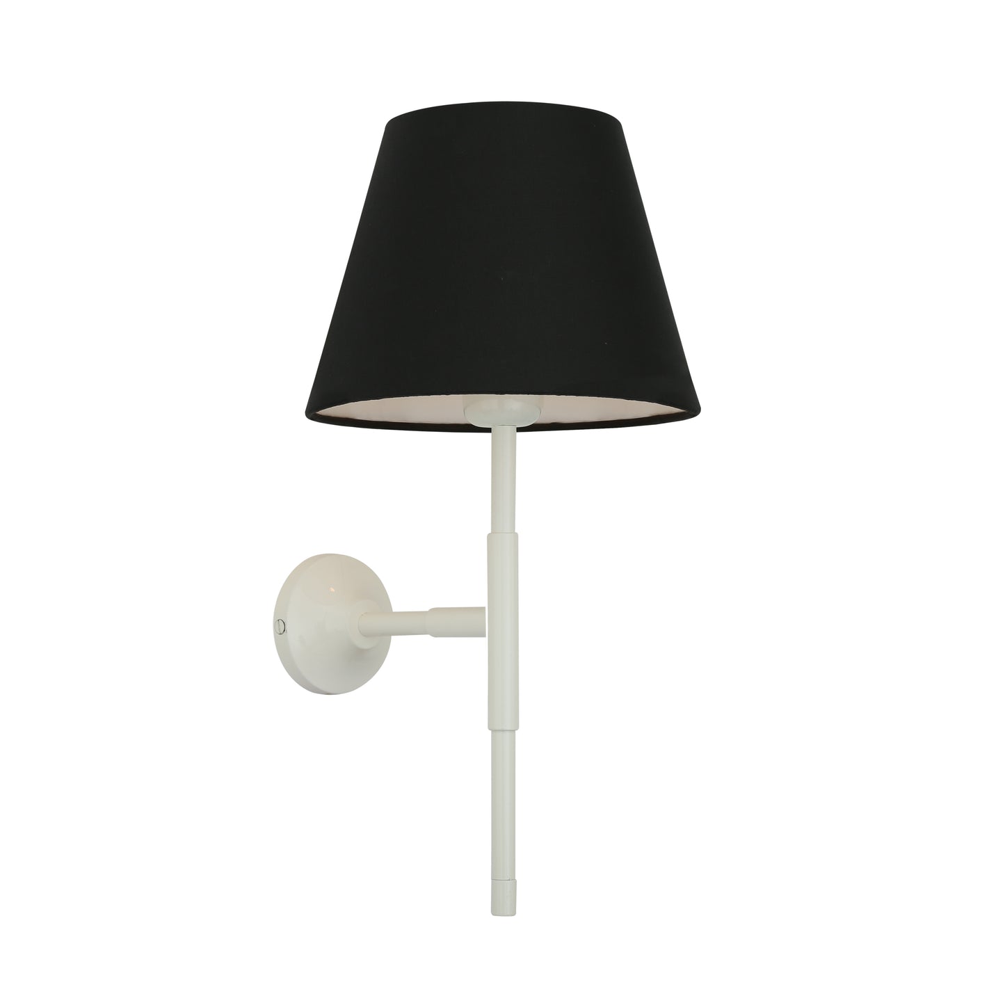 Tenby Modern Brass Wall Light with Empire Fabric Shade