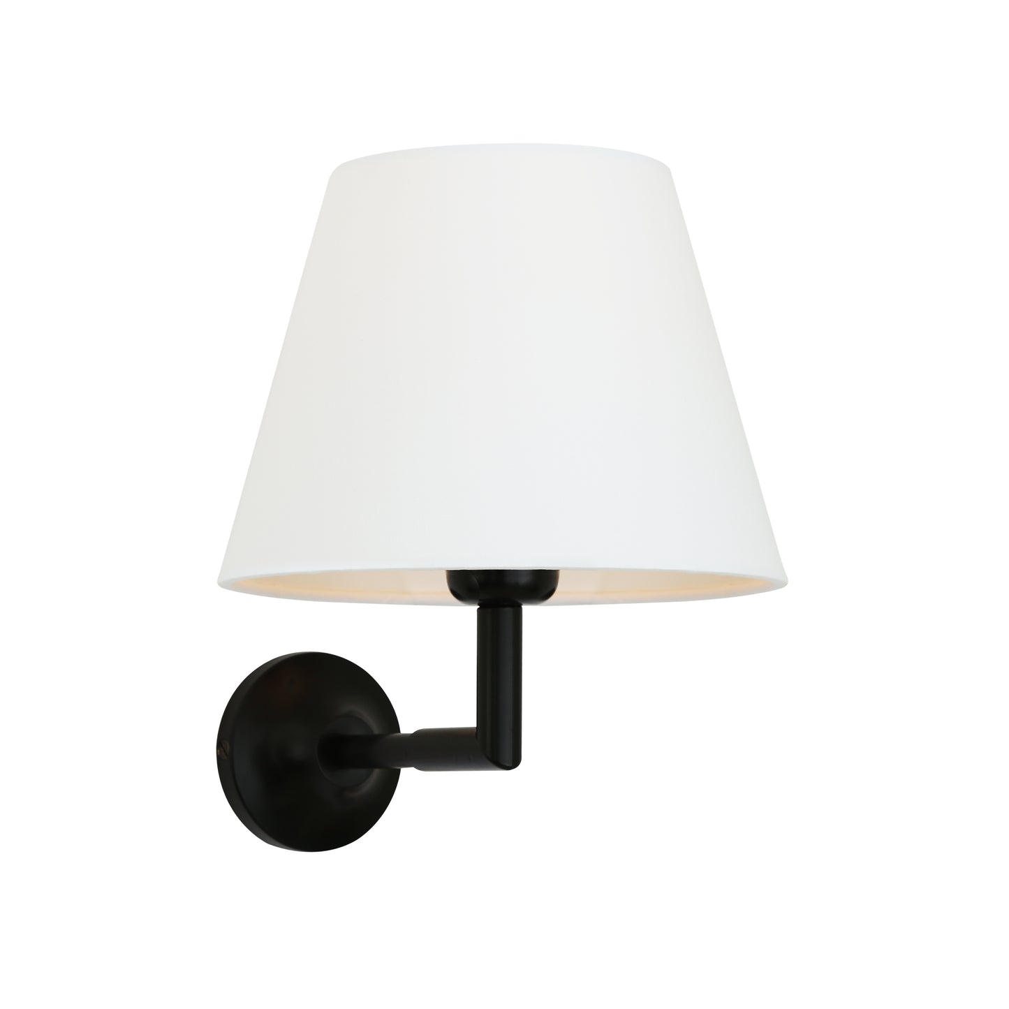 Kilkee Modern Brass Wall Light with Empire Fabric Shade