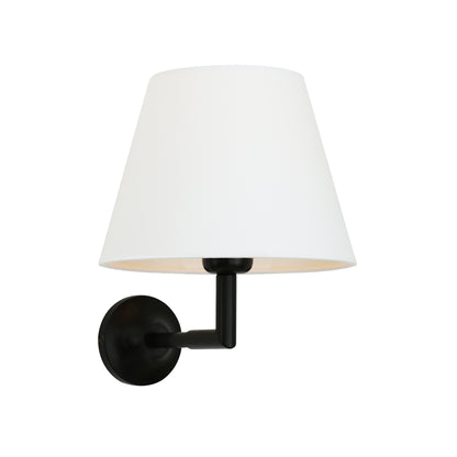 Kilkee Modern Brass Wall Light with Empire Fabric Shade
