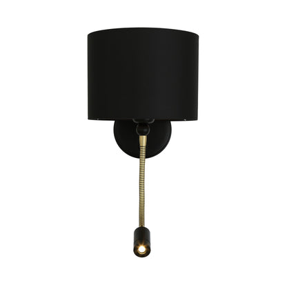 Longford Brass Wall Light with Flexible Arm and Reading Spotlight