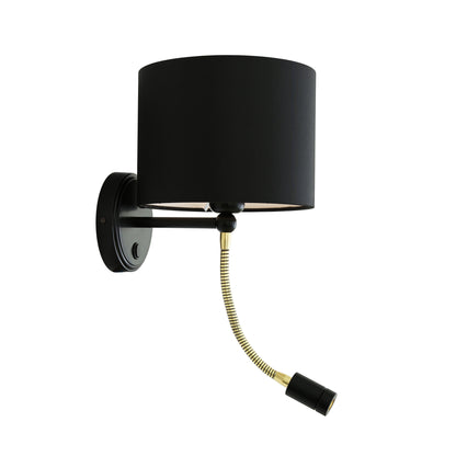 Longford Brass Wall Light with Flexible Arm and Reading Spotlight