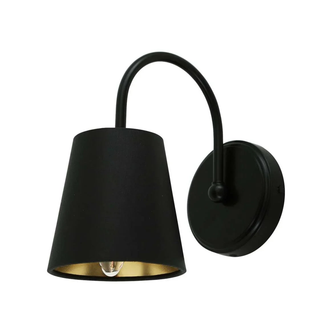 Carrick Contemporary Wall Light with Small Fabric Shade