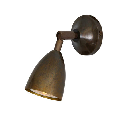 Lainio Small Vintage Brass Wall Spotlight