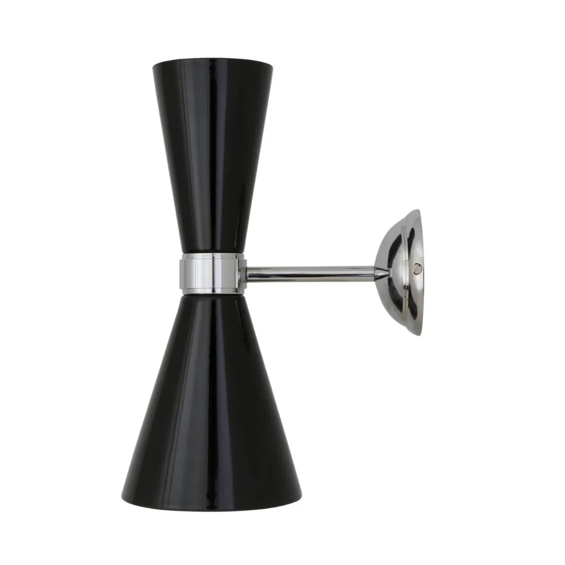 Cairo Mid-Century Double Cone Chrome Wall Light