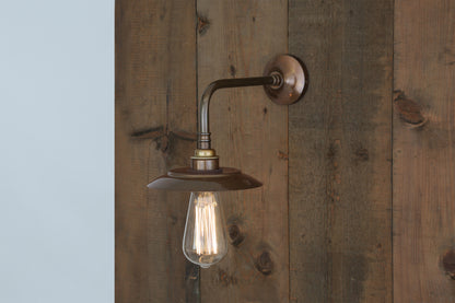 Reznor Vintage Wall Light with Brass Shade