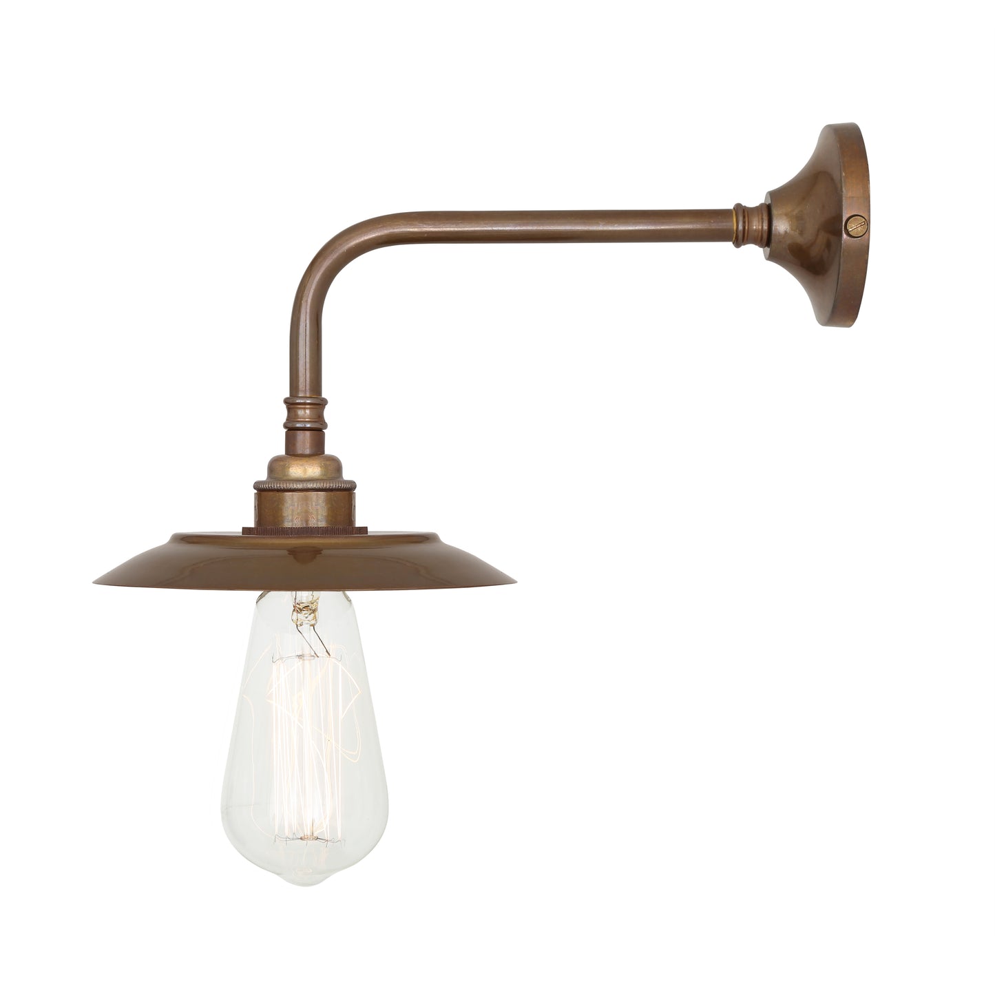 Reznor Vintage Wall Light with Brass Shade