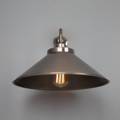 Rio Vintage Wall Light with Brass Cone Shade